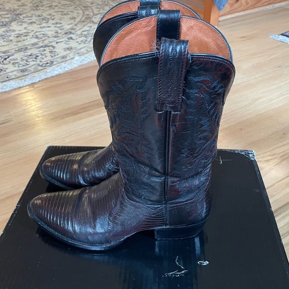 Dan Post Men’s Black Cherry Lizard boots - Picture 5 of 8
